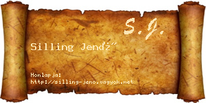 Silling Jenő névjegykártya