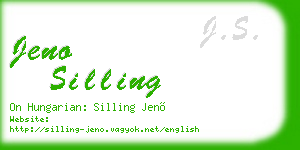 jeno silling business card
